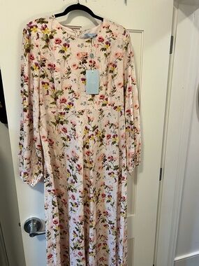 Hill House Light Pink Floral Maxi Dress
